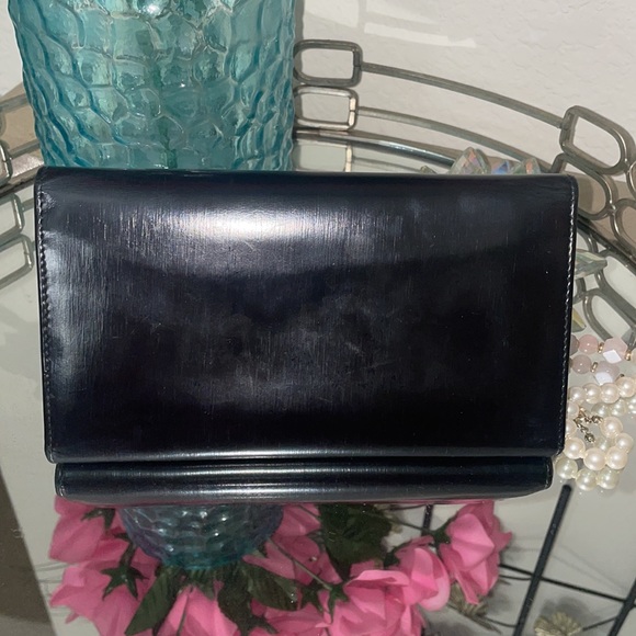 Vintage Salvatore Ferragamo Black Leather Wallet Authentic!! Made In Italy 🇮🇹 - Picture 3 of 15